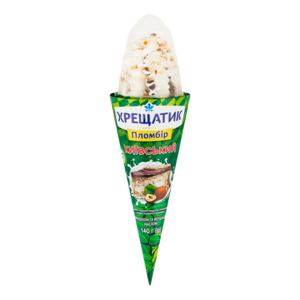 Cône de crème glacée goût noisettes