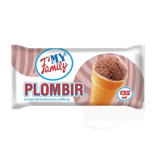 Glace au cacao en gobelet gaufré