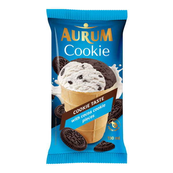 Glace saveur biscuit en gobelet gaufré