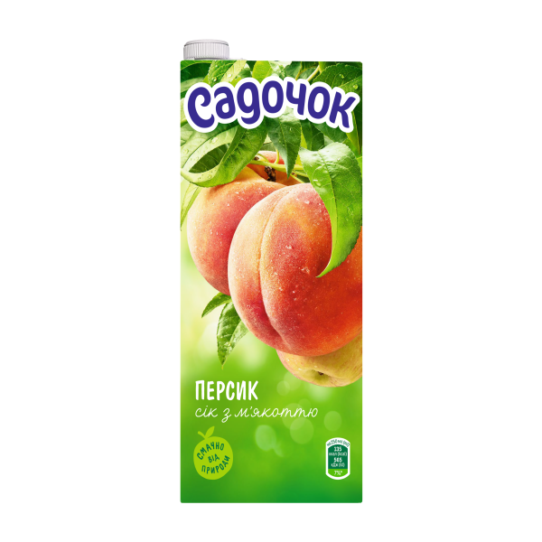 Nectar de pêche et de pomme avec pulpe (Sadochok)