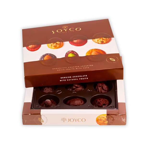 Boîte de chocolats fruits séchés