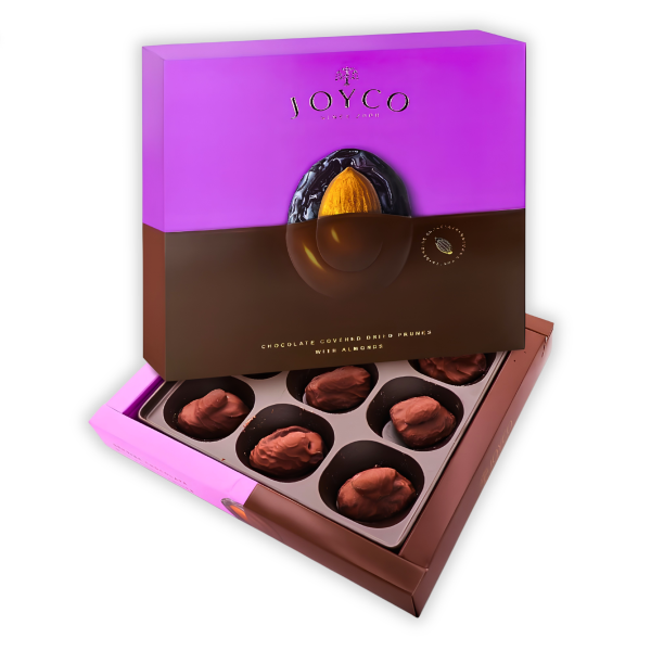 Boîte de chocolats pruneaux