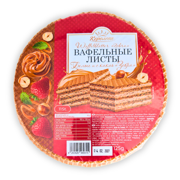 Feuilles de gaufrettes circulaires
