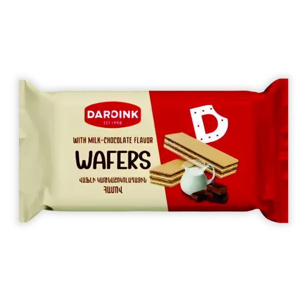 Gaufrettes croustillantes au chocolat de lait