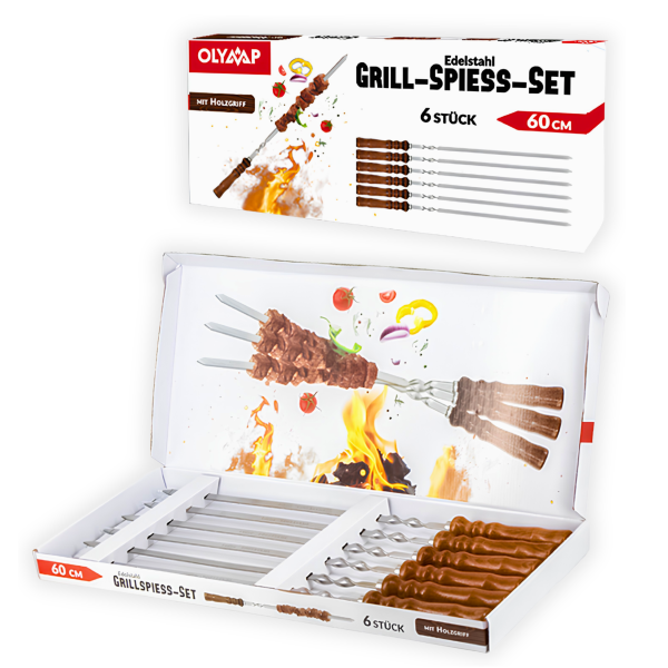Kit de 6 brochettes de barbecue