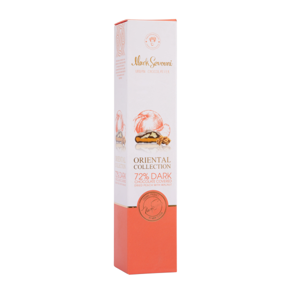 Coffret de pêches séchées au chocolat noir (Mark Sevouni)