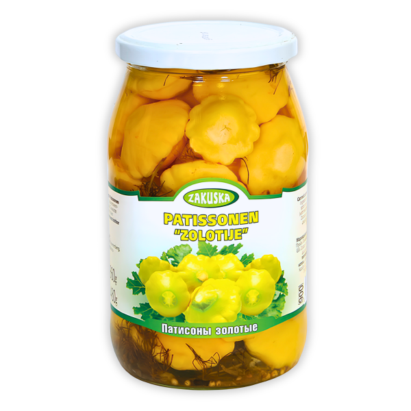 Pâtissons jaunes marinés
