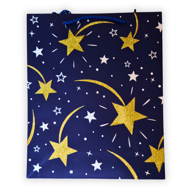 Sac cadeau bleu marine « Étoiles »